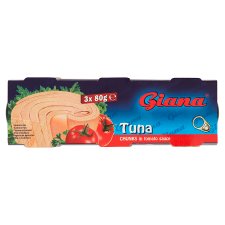 Giana Tuňák kousky v rajčatové omáčce З x 80g (240g)