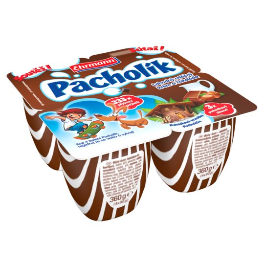 Ehrmann Pacholík Milk Dessert Chocolate-Hazelnut 4 x 90g
