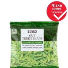 Tesco Zelené fazolové lusky krájené 450g