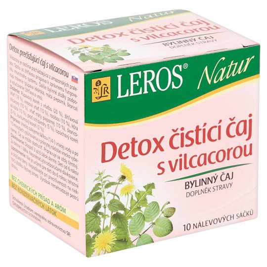 Leros Natur Detox čistící čaj s vilcacorou bylinný čaj 10 x 1,5g