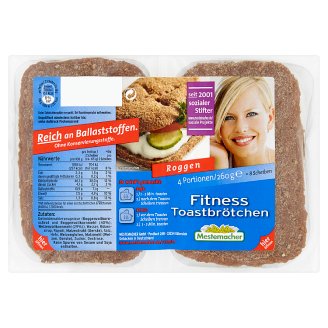 Mestemacher Fitness toustová žemle žitná 260g