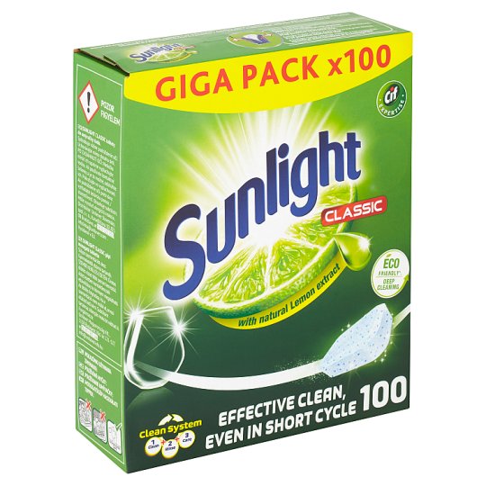 Sunlight Classic Tablety do myčky nádobí 100 ks 950g