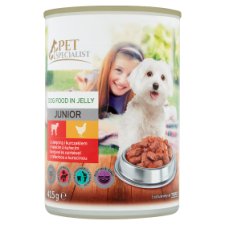 Tesco Pet Specialist Junior Dog Food in Jelly with Veal and Chicken 415g