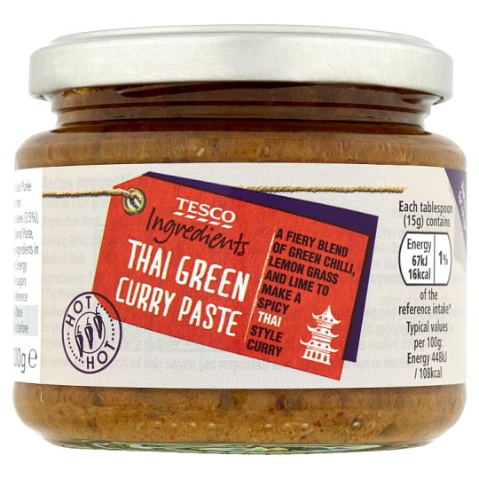 Tesco Ingredients Zelená kari pasta 200g Tesco Potraviny