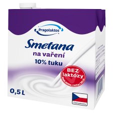 Pragolaktos Smetana bez laktózy 10% 0,5l