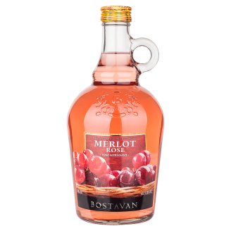Bostavan Merlot Rose polosladké růžové víno 1l