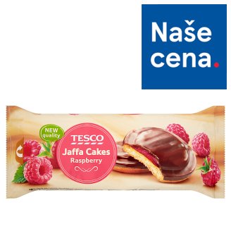 Tesco Jemné pečivo s želé s malinovou příchutí polomáčené v čokoládě 150g