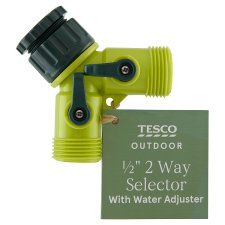 Tesco Outdoor 2 Way Selector with Water Adjuster 1/2"