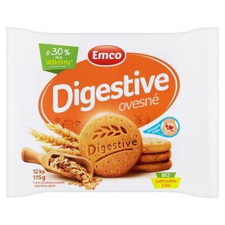 Emco Digestive ovesné 12 ks 115g