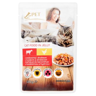 Tesco Pet Specialist Kousky s hovězím a drůbežím v želé 100g