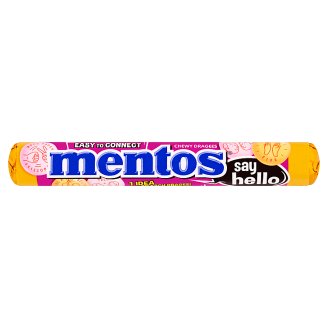 Mentos Dražé se žvýkací náplní s příchutí maliny a pomeranče 37,5g