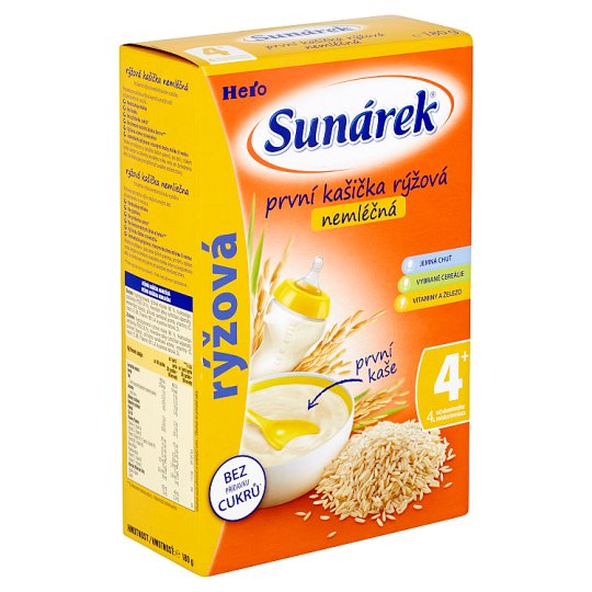 Sunárek První kašička rýžová nemléčná 180g