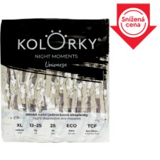 Kolorky Night Moments Universe dětské noční jednorázové ekoplenky XL 12-25 kg 25 ks