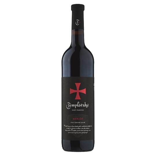 Templářské Sklepy Čejkovice Merlot červené suché víno 0,75l