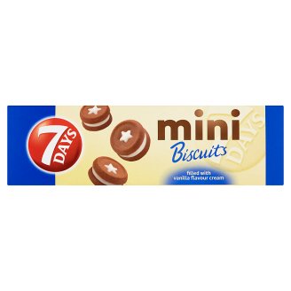 7 Days Mini Biscuits s krémem s vanilkovou příchutí 100g