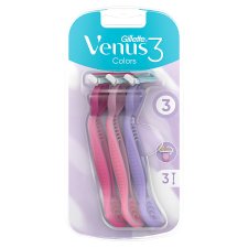 Gillette Venus 3 Colors Disposable Razors, Pack Of 3