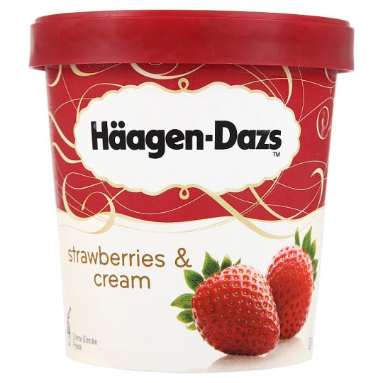 Häagen-Dazs Jahodový mražený krém smetanový s kousky jahod 500ml