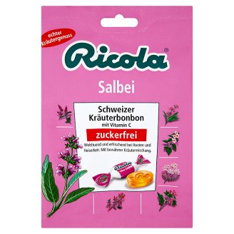 Ricola Salbei Bylinné šalvějové bonbóny bez cukru 75g