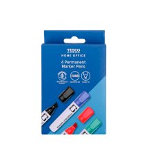 Tesco Chisel Tip Markers 4 pcs