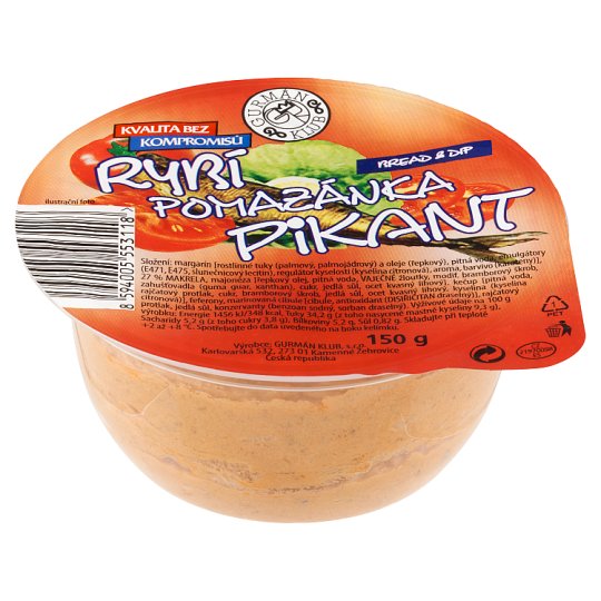 Gurmán Klub Spicy Fish Spread 150g