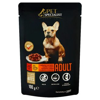 Tesco Pet Specialist Premium Adult kousky s hovězím a kuřecím v omáčce 100g