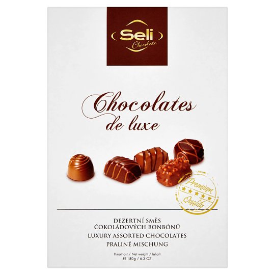 Chocolate Seli Chocolates de luxe dezertní směs čokoládových bonbónů 180g