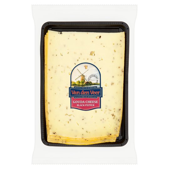 Van den Veer Gouda 48+ s pepřem a zeleným kořením (krájená) 160g