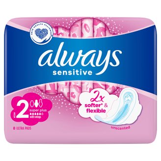 Always Ultra Sensitive Long Vložky S Křidélky (Velikost 2) 8 ks