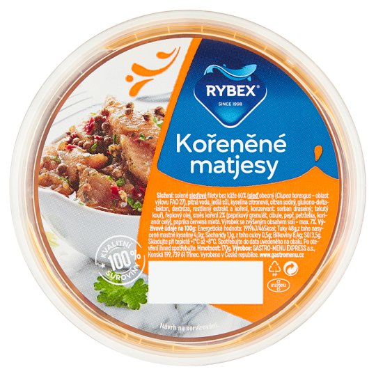 Rybex Kořeněné matjesy 170g