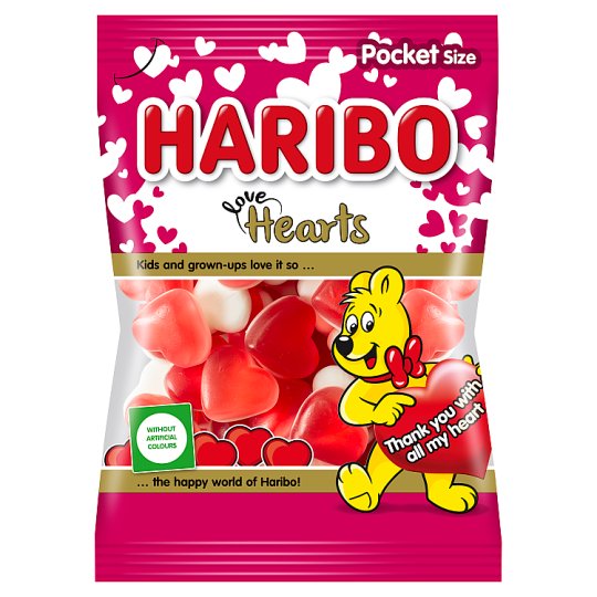 Haribo Love Hearts Jelly with Fruit Flavors 100g
