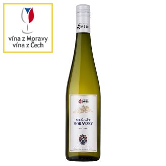 Sovín Muškát moravský moravské zemské víno bílé polosuché 0,75l