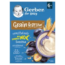 GERBER Non-Dairy Wheat-Oat Porridge Plum 200g