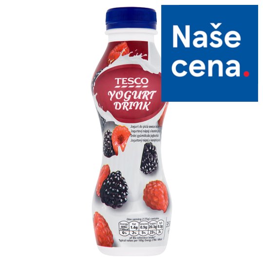 Tesco Ostružinovo-malinový jogurtový nápoj 350g