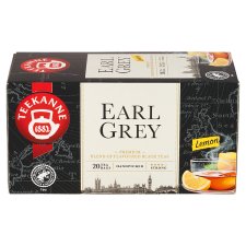TEEKANNE Earl Gray Lemon, Flavored Black Tea, 20 Tea Bags, 33g