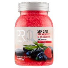 Tesco Pro Formula Koupelová sůl s vůní jahod a borůvek 600g