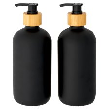 Tesco Black & Bamboo Soap Dispenser 500 ml 2 pcs
