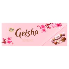 Fazer Geisha Mléčné čokoládové bonbony s náplní z lískových oříšků a nugátu 38 % 270g