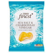 Tesco Finest Sea Salt & Chardonnay Vinegar Hand Cooked Crisps 150g