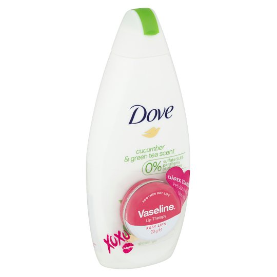 Dove Fresh sprchový gel 500ml + Vaseline balzám na rty Rosy