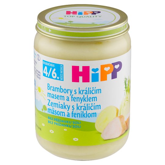 HiPP Brambory s králičím masem a fenyklem 190g