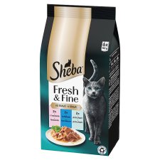 Sheba Fresh & Fine Kompletní mokré krmivo pro dospělé kočky ve šťávě 6 x 50g (300g)