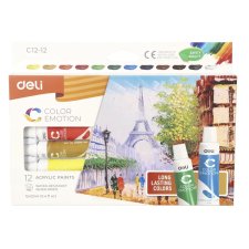 Deli Acrylic Paints 12 pcs