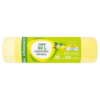 Tesco Pytle na odpadky Spicy Citrus 60L 20 ks