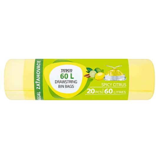 Tesco Pytle na odpadky Spicy Citrus 60L 20 ks