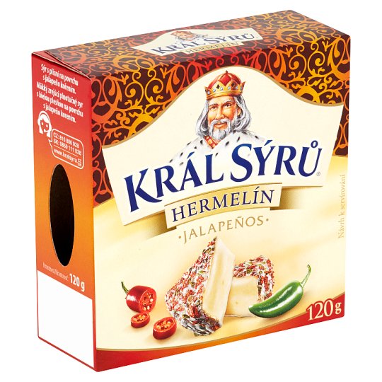 Král Sýrů Hermelín jalapeños 120g