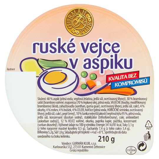 Gurmán Klub Ruské vejce v aspiku 210g