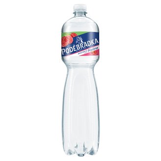Poděbradka Jemně perlivá s příchutí malina 1,5l