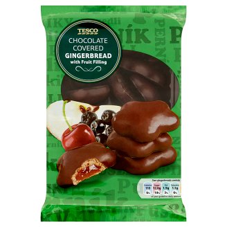 Tesco Perníčky s čokoládovou polevou a ovocnou náplní 200g