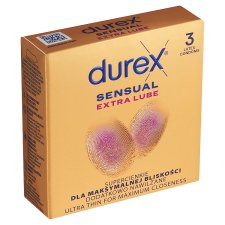 Durex Sensual Extra Lube kondomy 3 ks