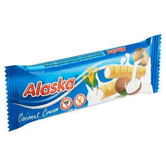 Alaska Kukuřičné trubičky plněné kokosovým krémem 18g